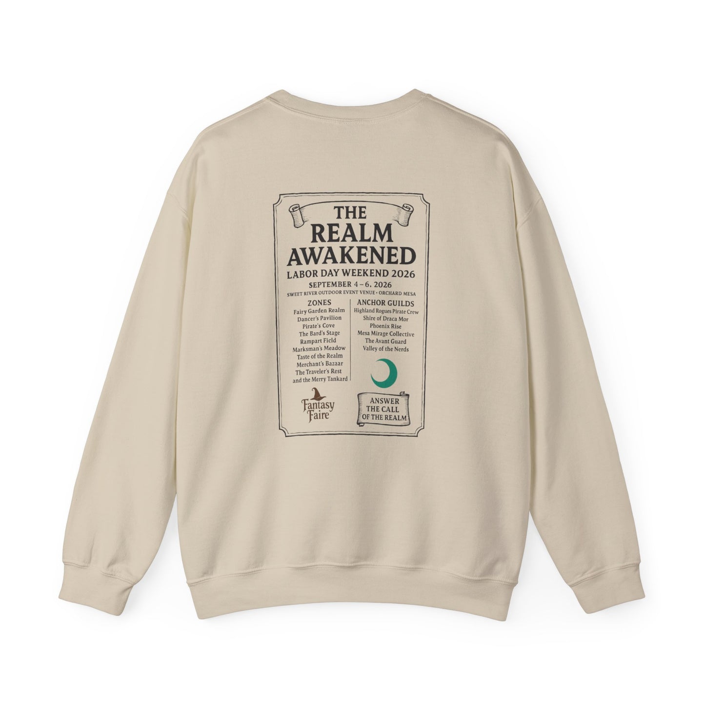 2026 Mesa County Fantasy Faire Sweatshirt — "The Realm Awakened" Crewneck