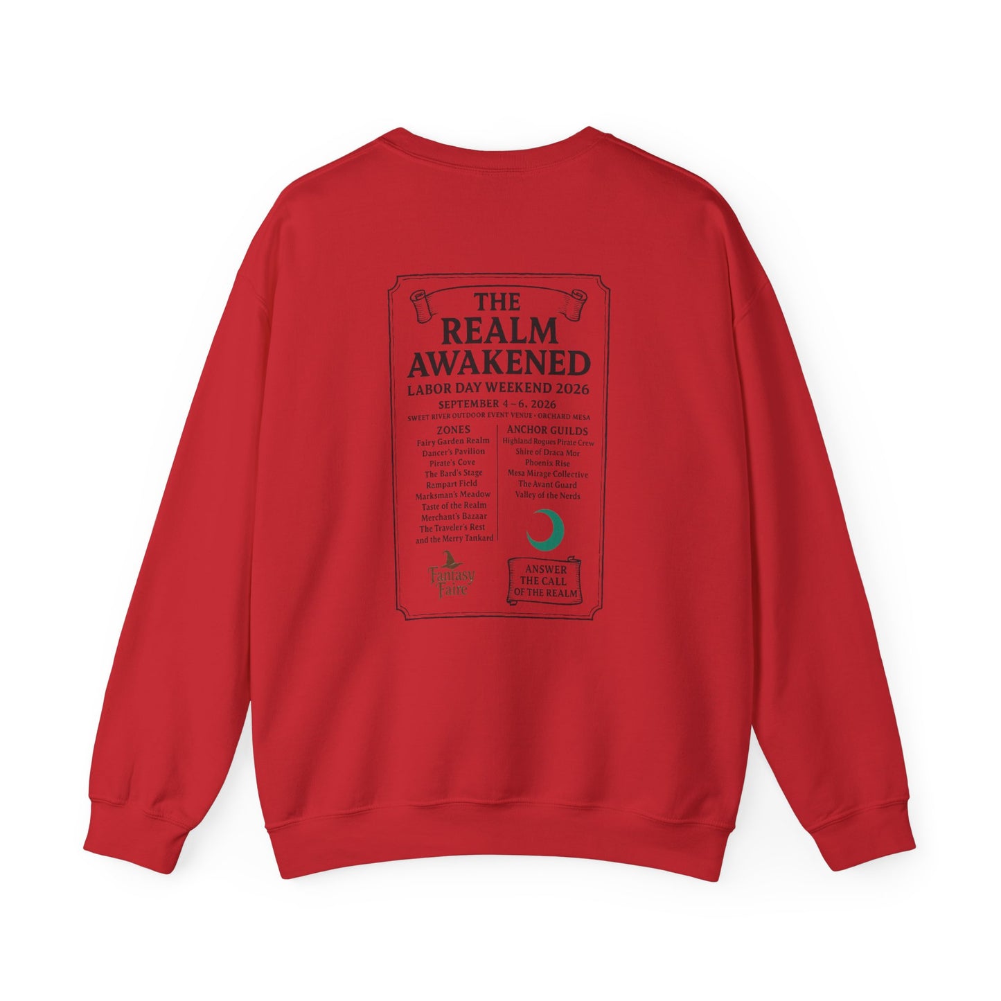 2026 Mesa County Fantasy Faire Sweatshirt — "The Realm Awakened" Crewneck