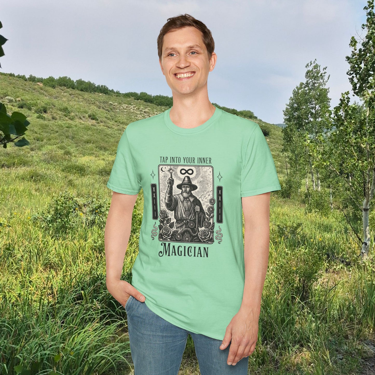 2026 Mesa County Fantasy Faire Magician Tarot Tee — "Tap Into Your Inner Magician"