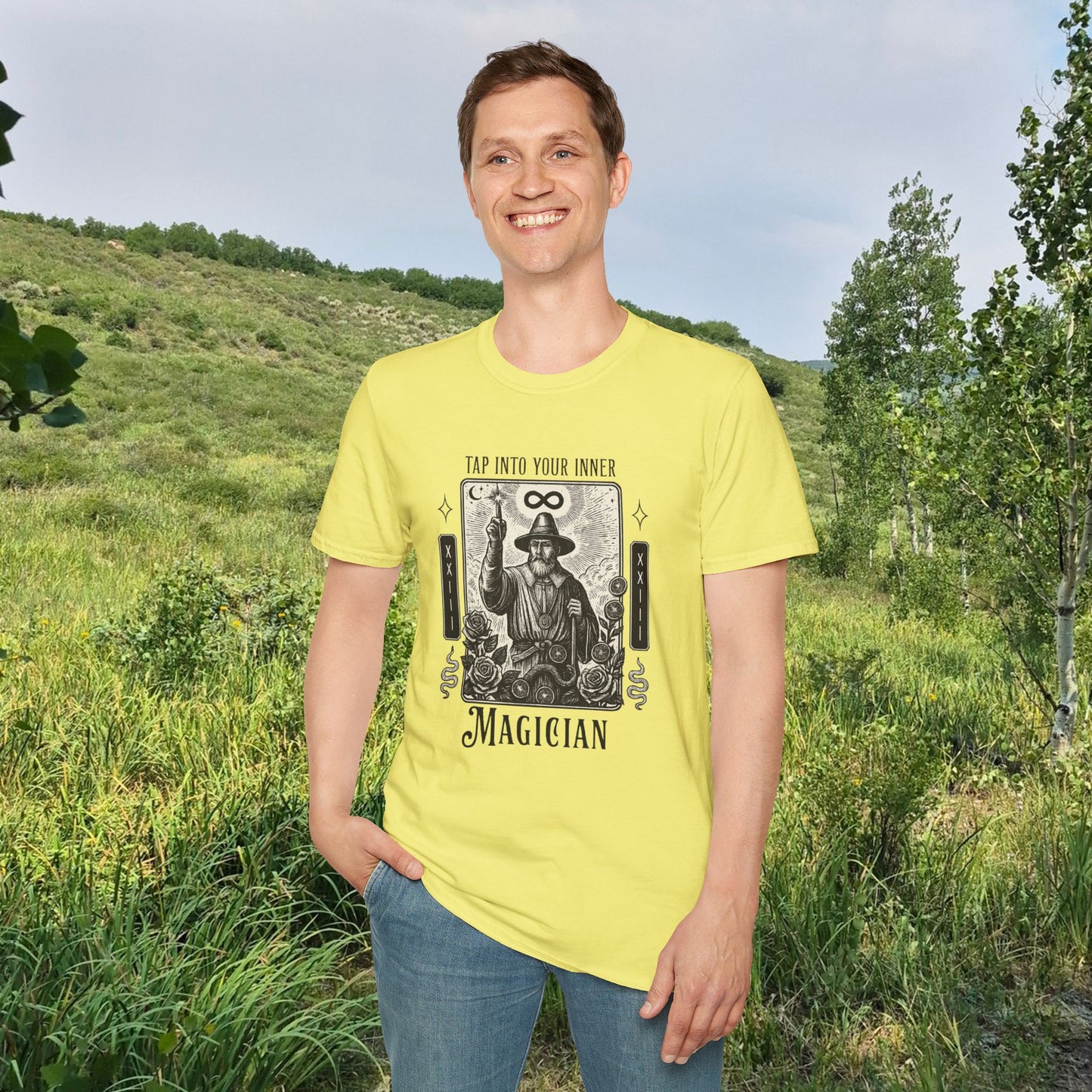 2026 Mesa County Fantasy Faire Magician Tarot Tee — "Tap Into Your Inner Magician"