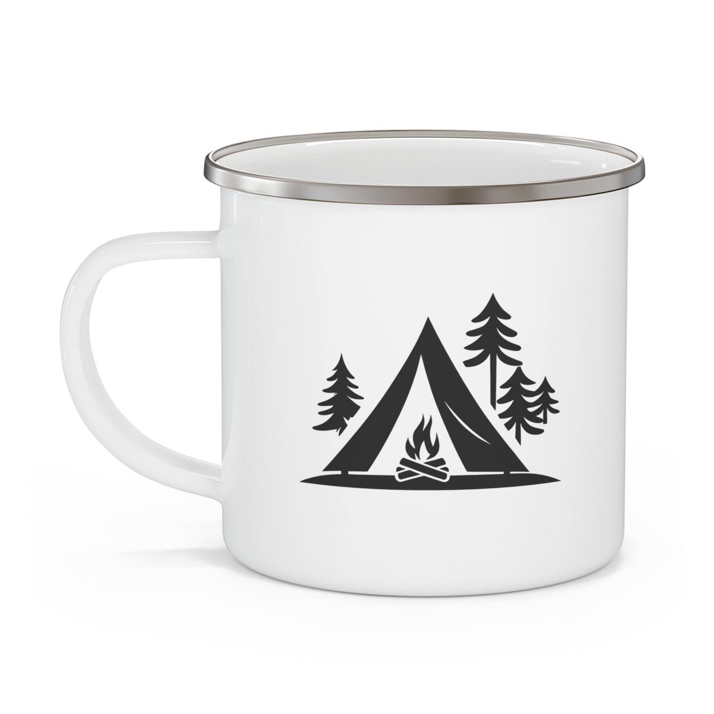 Camping Enamel Mug | Camp More Worry Less | Outdoor Adventure Coffee Cup, Gift for Campers, Rustic Camping Supplies, Hiking Mug