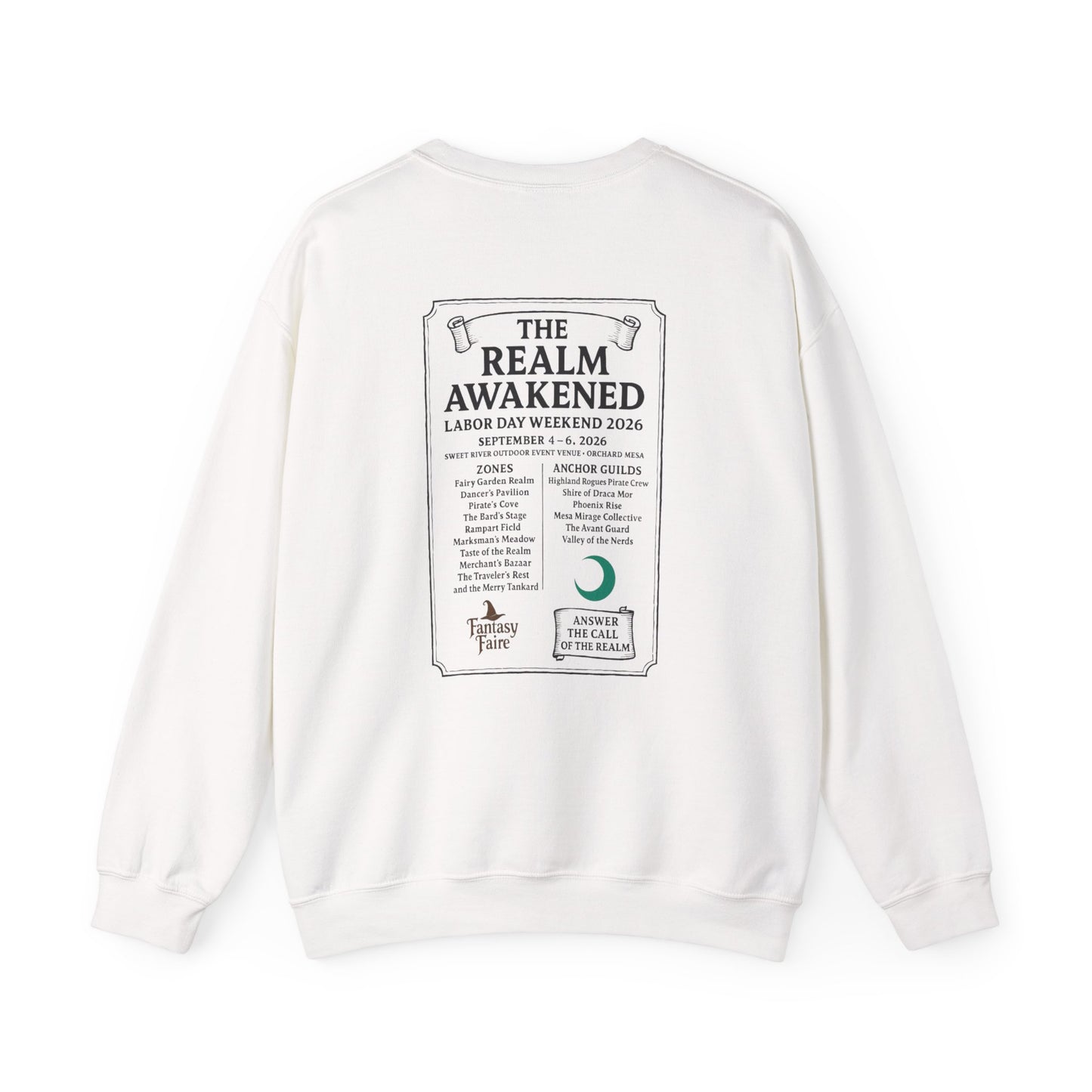 2026 Mesa County Fantasy Faire Sweatshirt — "The Realm Awakened" Crewneck