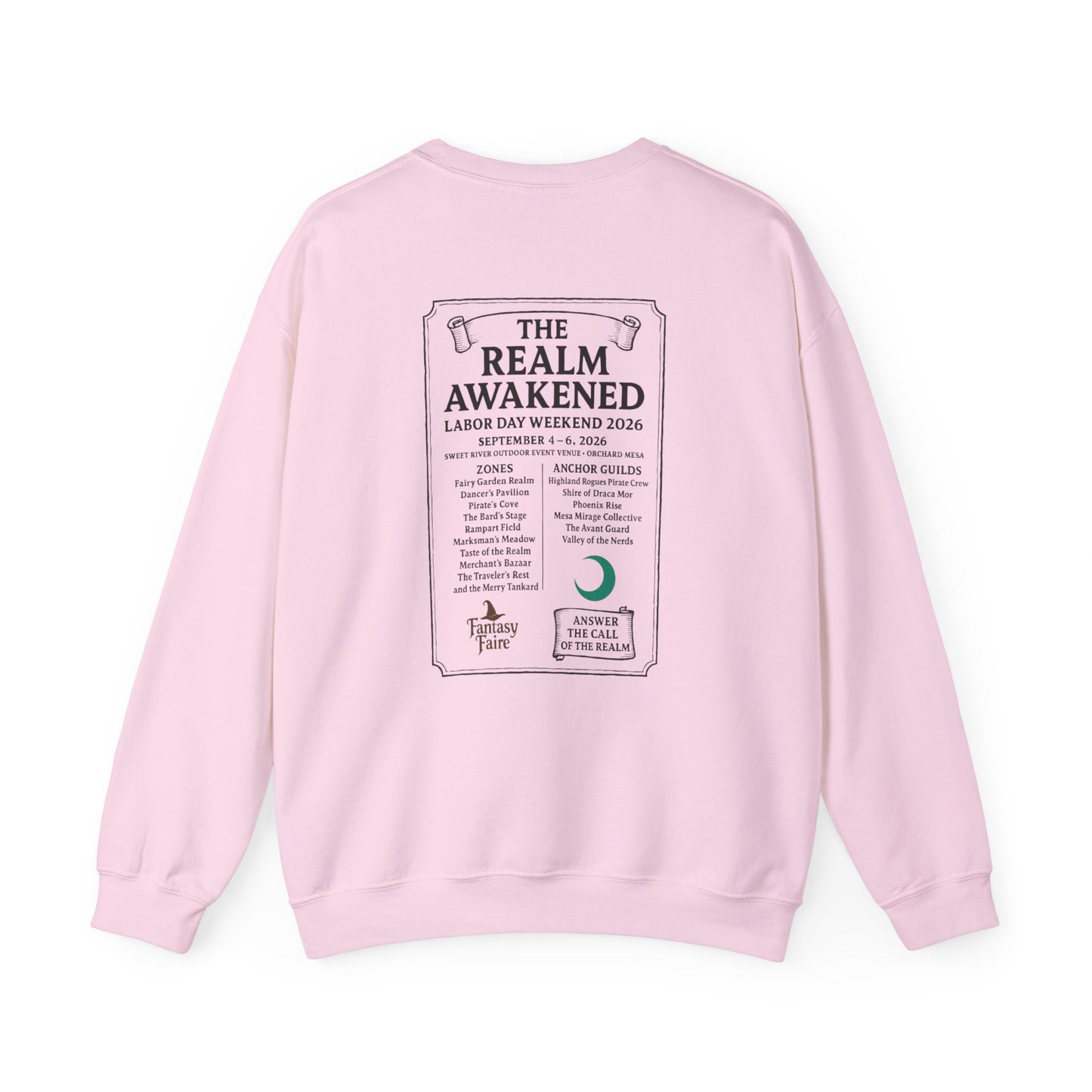 2026 Mesa County Fantasy Faire Sweatshirt — "The Realm Awakened" Crewneck